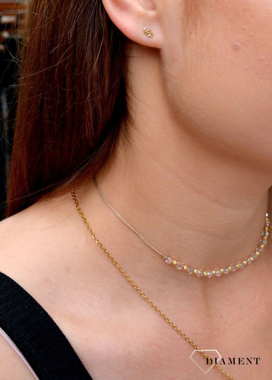 Złote kolczyki w kształcie serca łączone z nieskończonością KL 9928 333. Eleganckie kolczyki złote. Zdobione złote kolczyki. Kolczyki złote serca. Kolczyki w kolorze złotym. Kolczyki złote dla kobiet.jpg